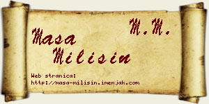 Maša Milišin vizit kartica